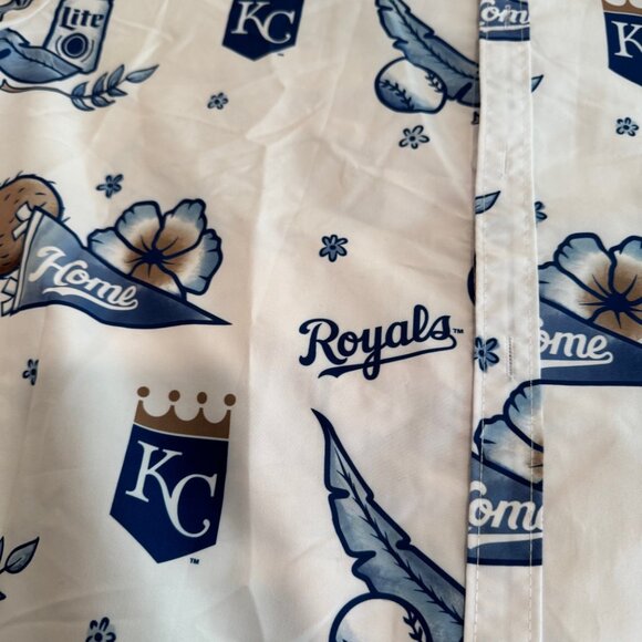 BWM Global Kansas City Royals Hawaiian Button Down Shirt Size XL - Picture 8 of 12